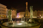 The Arion Fountain and The Holy Trinity Column (night view)